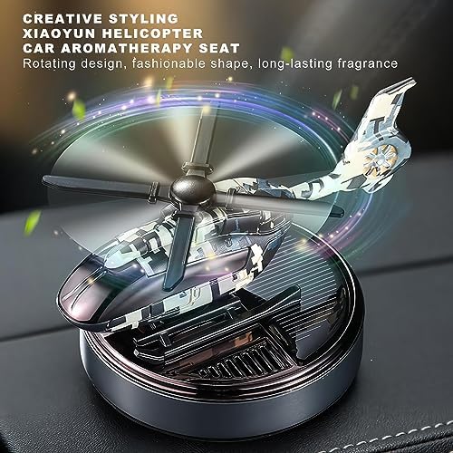 Solar Powered Helicopter Car Air Freshener Green