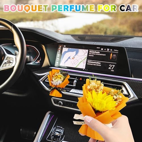Square John Dried Flower Vent Clips For Car 2pcs Set
