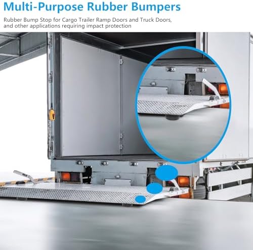 Trailer Ramp Door Rubber Bumpers 4-Pack with Screw Kit
