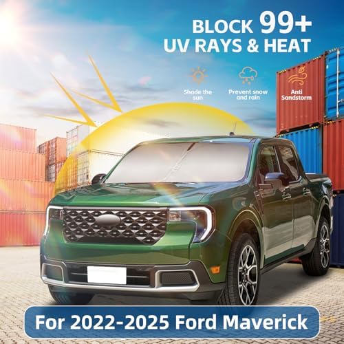 AuyNeas Windshield Sunshade for Ford Maverick 2022-2025