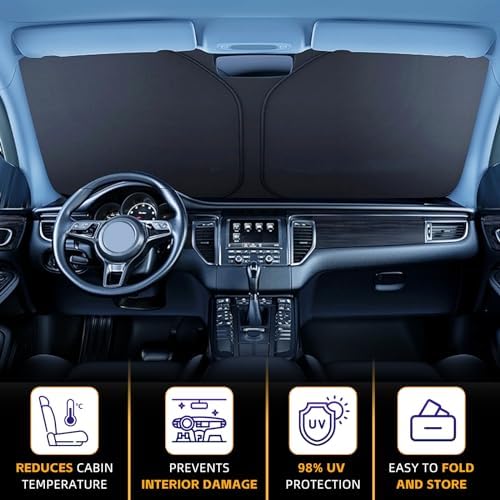 AuyNeas Windshield Sunshade for Ford Maverick 2022-2025