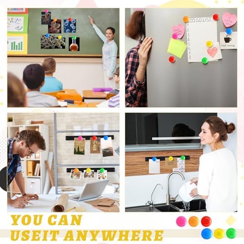 18 Pcs Magnet Bulletin Board Strips Frameless Stainless Steel
