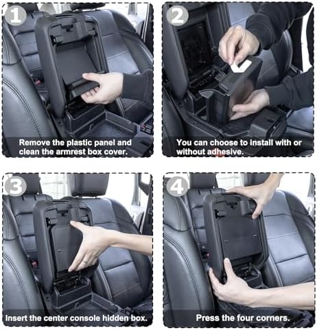 JKCOVER Center Console Hidden Storage Box
