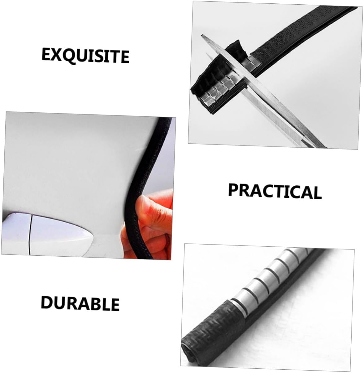 PartyKindom 5 Rolls Door Collision Seal Strip for Soundproofing and Weatherproofing