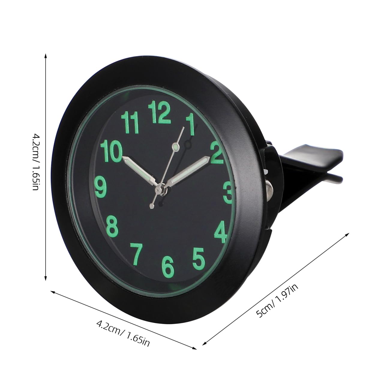 Mini Luminous Car Vent Clock with Clip Universal Quartz