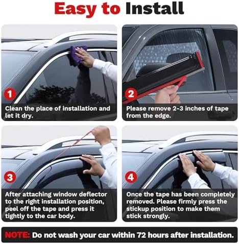 Canvcle Window Visors Rain Guards for 2025 2026 Chevrolet Equinox