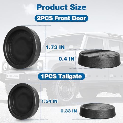 Magnetic Keyhole Covers for Jeep Wrangler JL 2018-2025 Black
