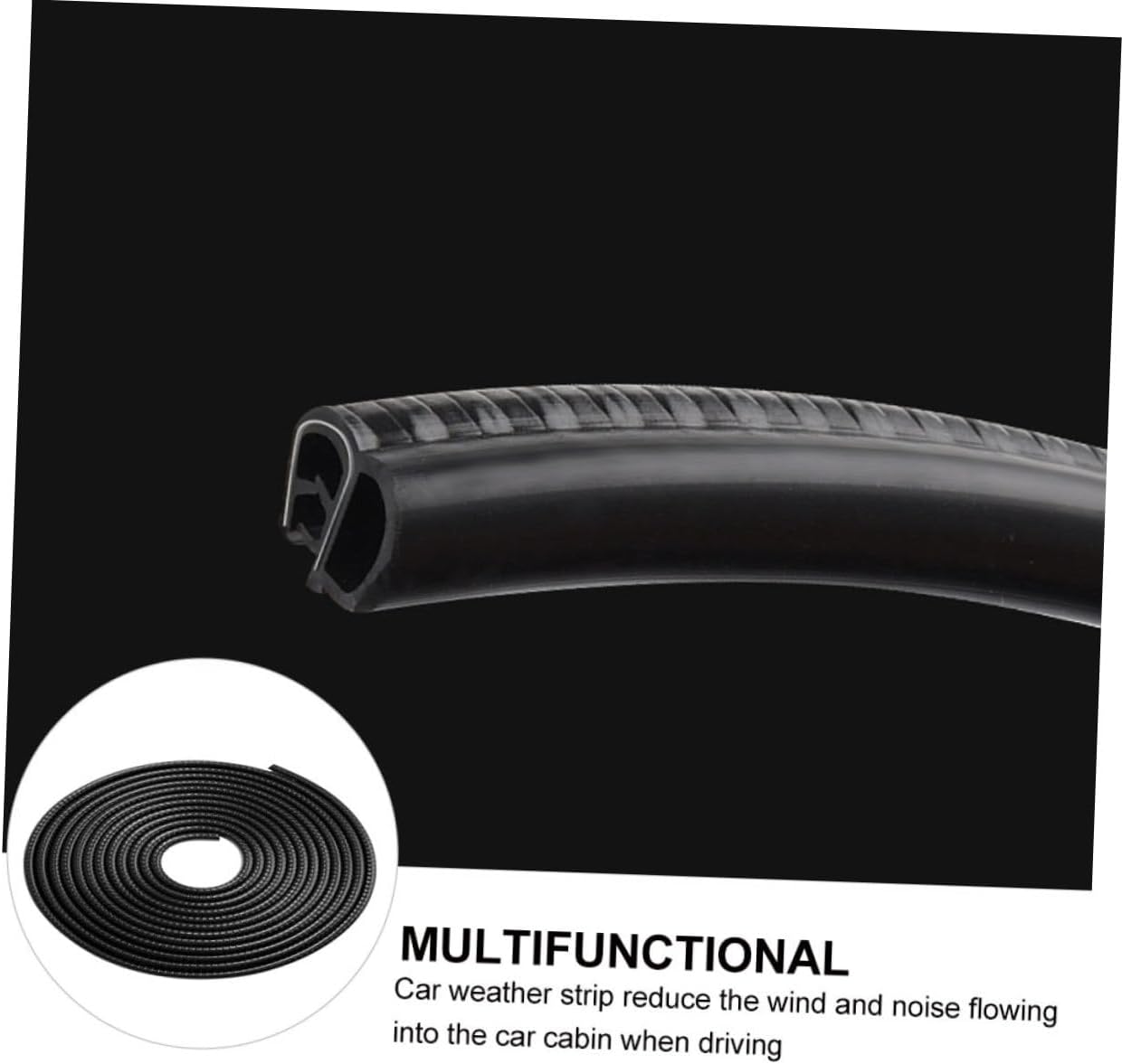 Garneck Weatherproof Car Door Seal Strip for Soundproof and Draft Stopper