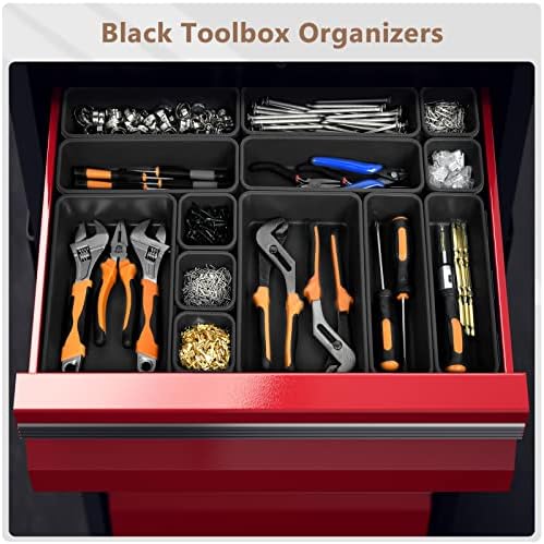 A-LuGei 42PCS Black Tool Box Organizer Tray Divider Set