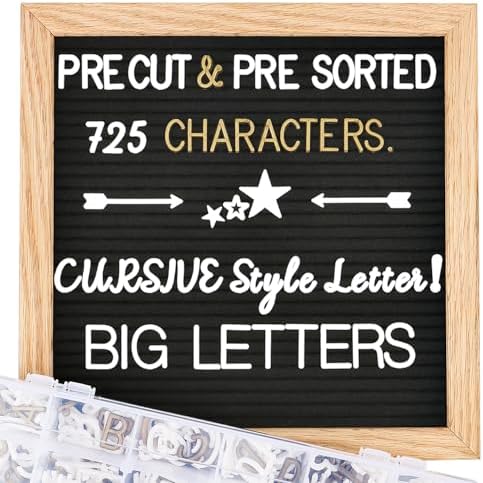 Changeable Felt Letter Board with Letters - 725 pcs First Day of School Board
