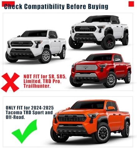 NEOXIST 2024 2025 Toyota Tacoma Raptor Grill LED Light Bar Amber