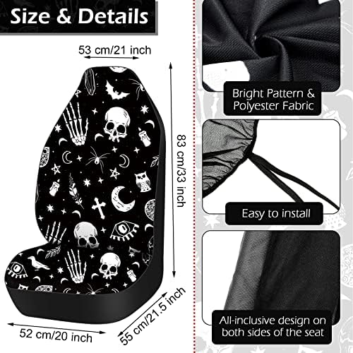 Tallew 26 Piece Skeleton Cat Car Accessories Set