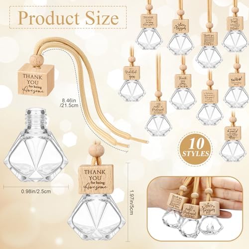 30 Pcs Appreciation Gift Car Diffuser with Inspirational Texts