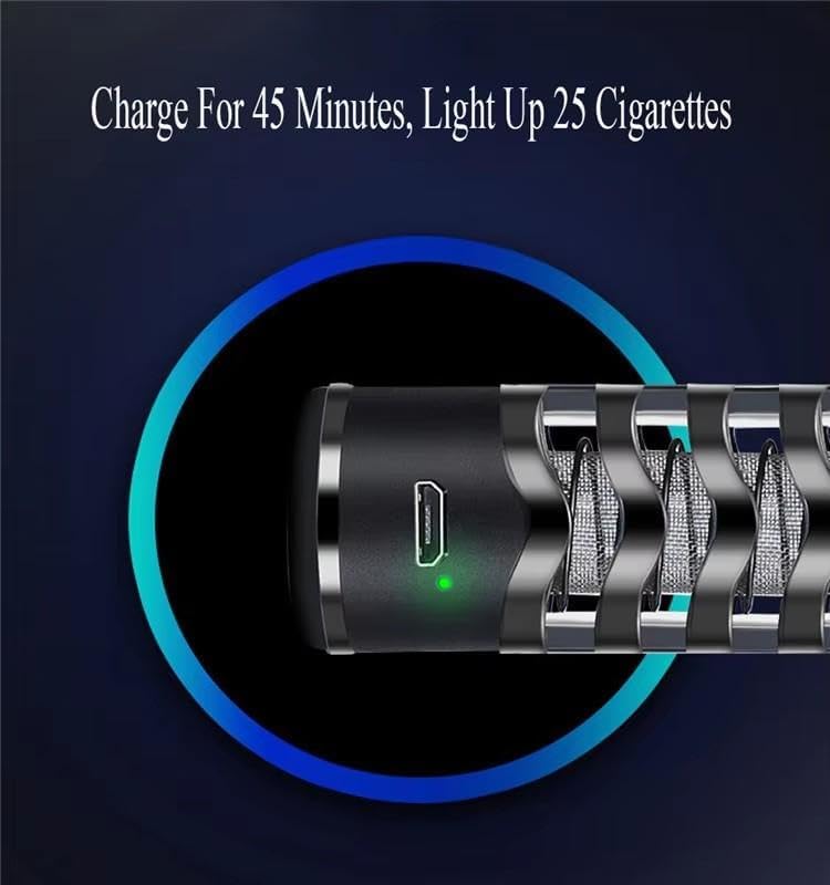 USB Rechargeable Ashtray with Flameless Lighter Red
