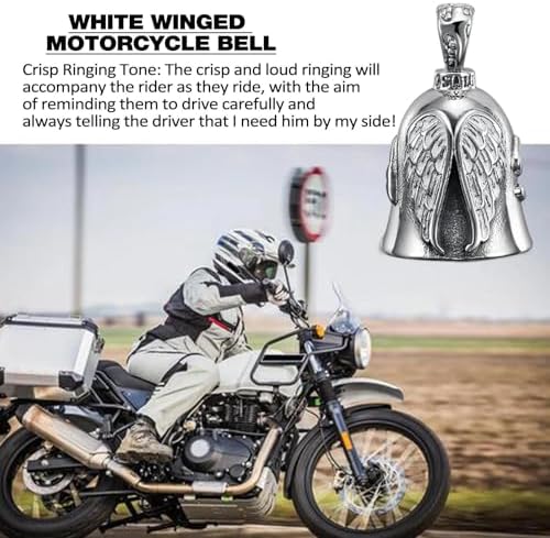 4Pcs Guardians Angel Motorcycle Bells with Stainless Steel Hanger
