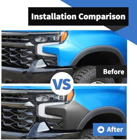 Voodonala Chevy Silverado ZR2 Front Hood Cowl Body Armor Matte Black