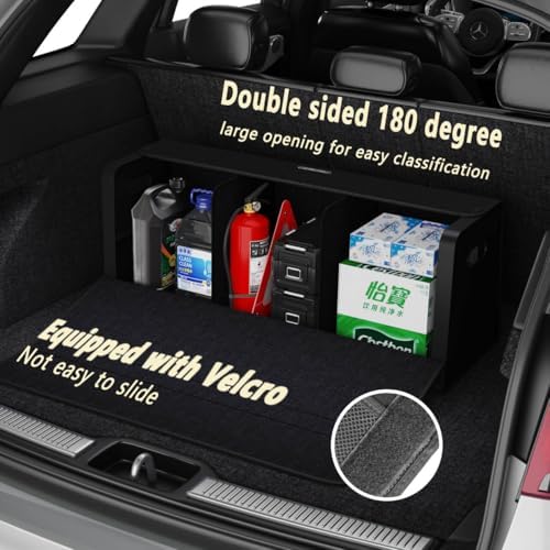 GMQ Car Trunk Organizer Large Capacity Black