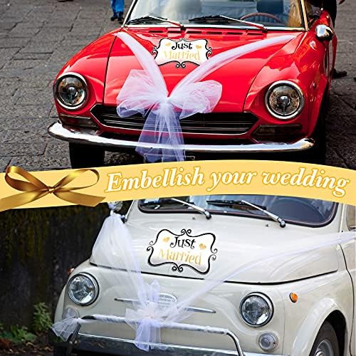 Flutesan 2 Pcs Just Married Car Magnets