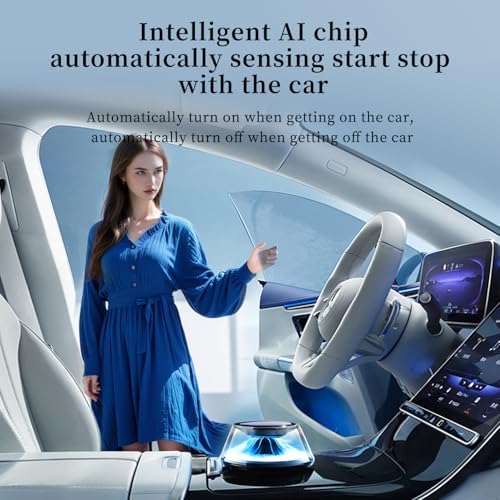 Smart Car Air Freshener with 5 Light Modes and Dual Fragrance