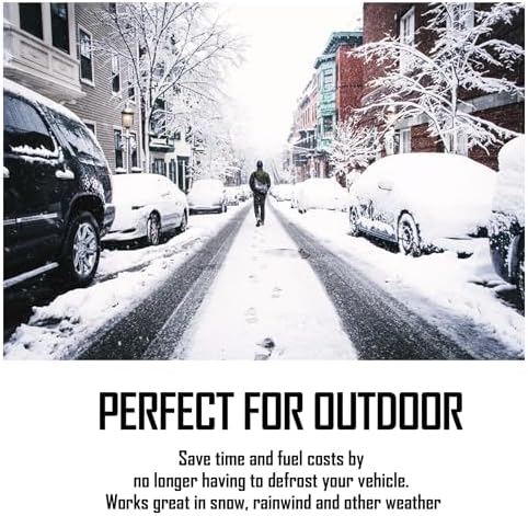 EXQUISLIFE 3-Layer Windshield Snow Cover for Cars and SUVs