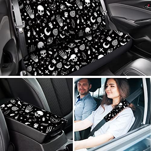 Tallew 26 Piece Skeleton Cat Car Accessories Set