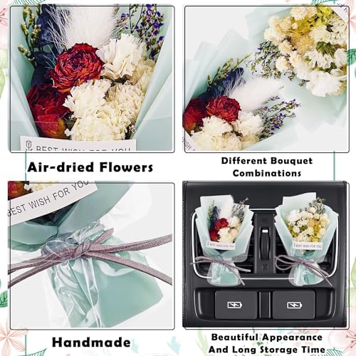 Square John 2pcs Mini Flower Bouquet Car Air Freshener Set