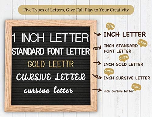 Changeable Felt Letter Board with Letters - 725 pcs First Day of School Board