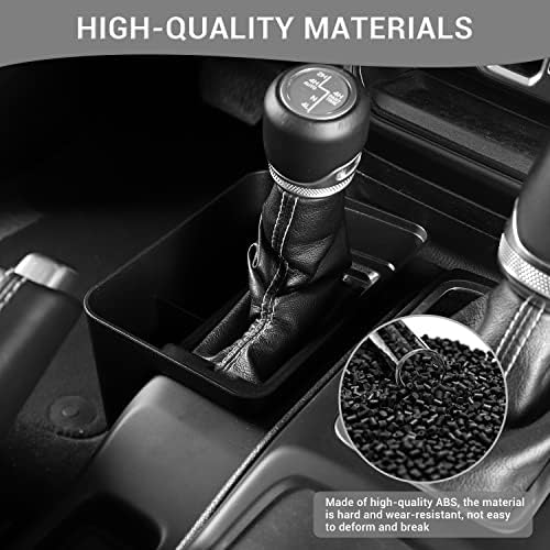 PDKLIN Jeep JL Gear Shift Organizer Tray Bin Black