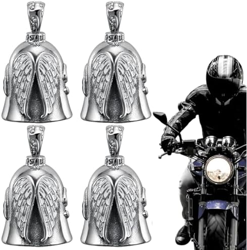 4Pcs Guardians Angel Motorcycle Bells with Stainless Steel Hanger
