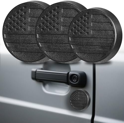 Magnetic Keyhole Covers for Jeep Wrangler JL 2018-2025 Black