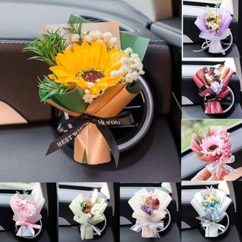 Small Bouquet Car Air Freshener Vent Clip Decor