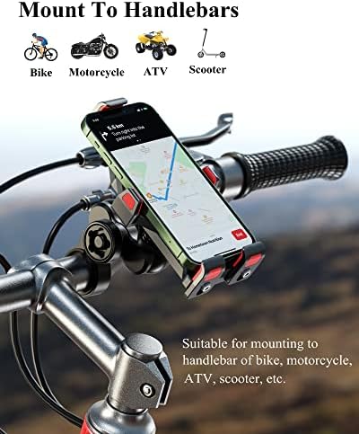 BRCOVAN Motorcycle Phone Mount with Secure Lock and Vibration Dampener