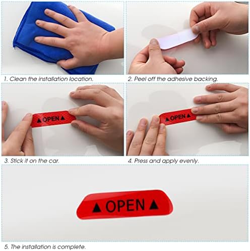 4PCS Blue Reflective Warning Stickers for Car Door