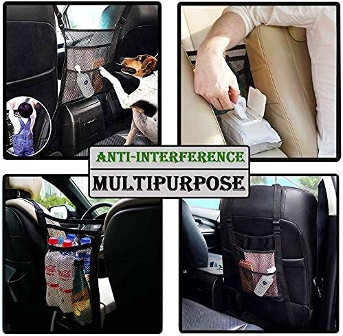 Car Seat Back Mesh Organizer for Pets and Kids