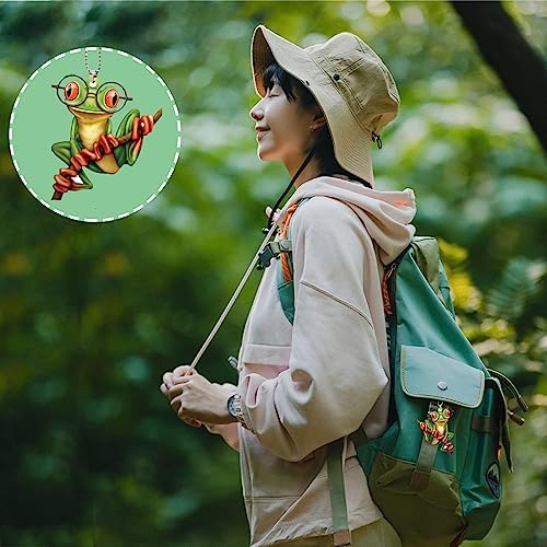 4 Pcs Acrylic Frog Car Mirror Hanging Decorations