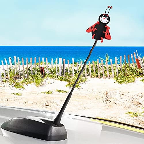 Cute Ladybug Car Decor Antenna Topper for Vehicles