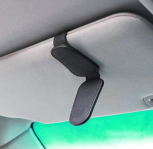 Vibrant Sunflower Magnetic Leather Car Visor Clip