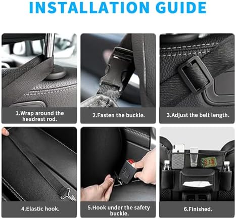 QBUC Car Seat Handbag Holder with Tissue Cup Storage