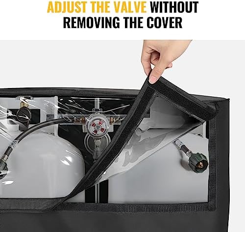BougeRV Propane Tank Cover with Visible Valve Black