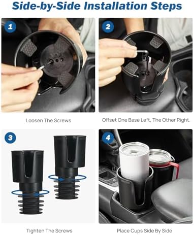 JOYTUTUS Car Cup Holder Extender with Offset Base