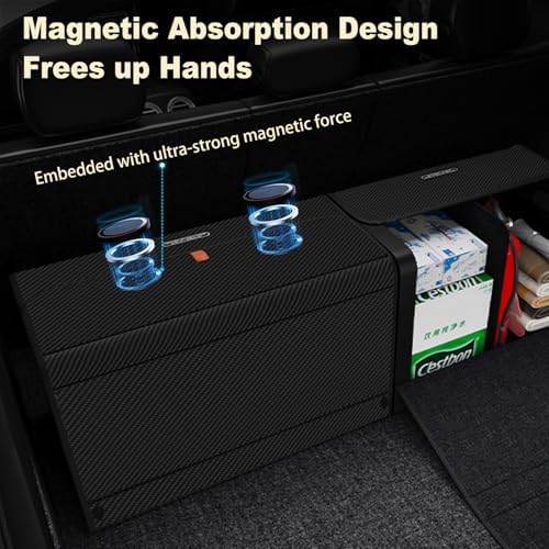 GMQ Car Trunk Organizer Large Capacity Black