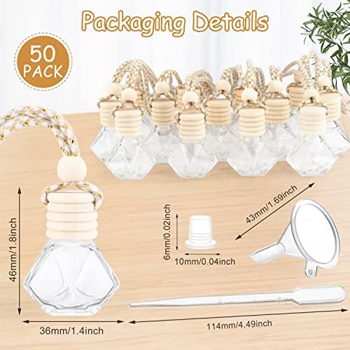 50 Pcs Set Diamond Shaped Glass Diffuser Vials