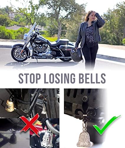 Sparkle Rider Fleur-de-lis Motorcycle Bell Hanger with Swarovski Crystals