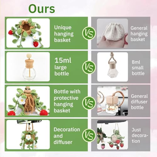 SGIBYN Crochet Car Air Freshener Diffuser