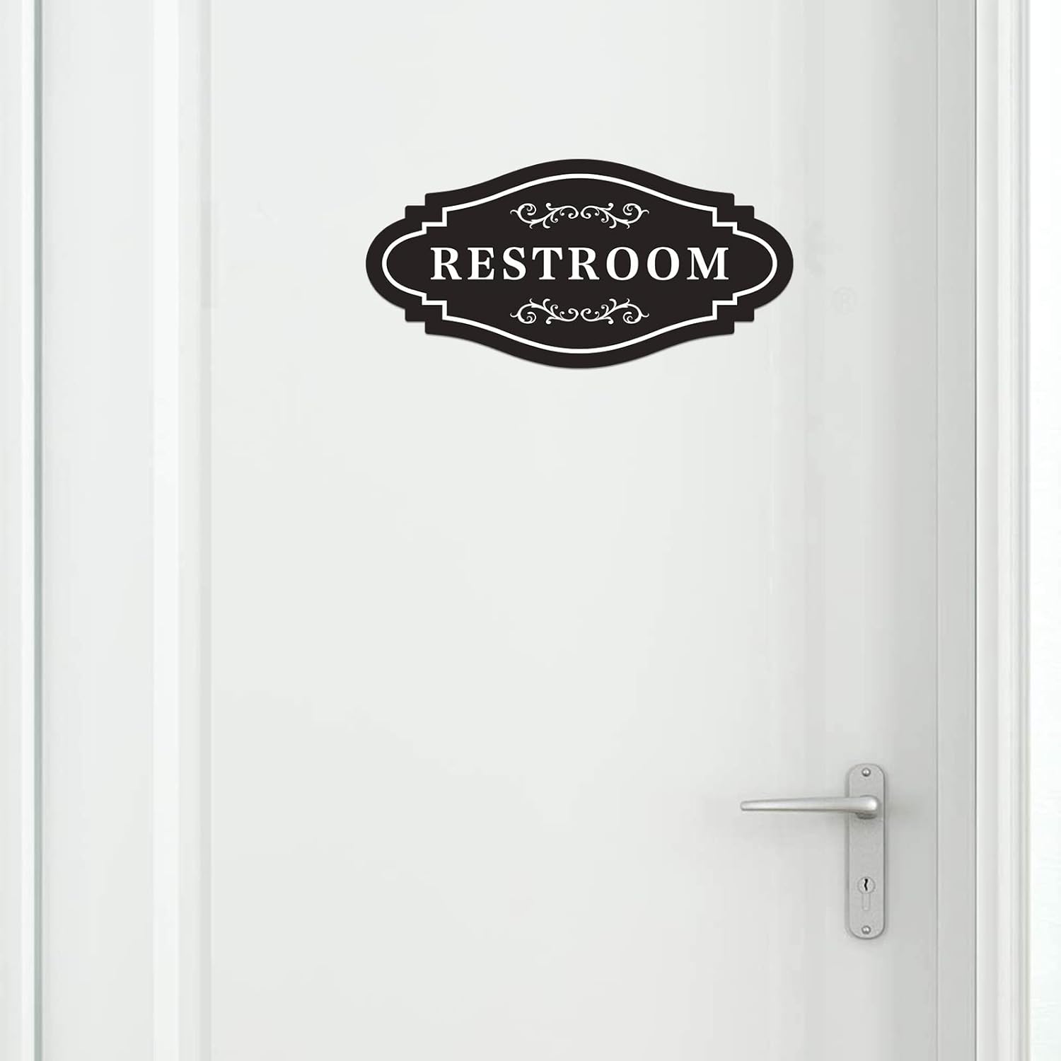 FXRN Restroom Sign 4x8 Inch Easy Install No Tools