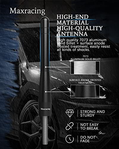 MAXRACING Short Truck Antenna for Motorcycles 1998-2025