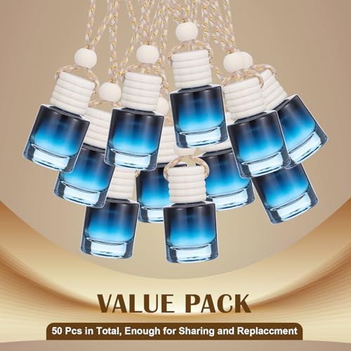 50 Pcs Cylinder Glass Air Freshener Bottles