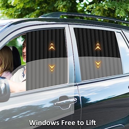 ZATOOTO 4 PCS Side Window Sun Shade Black Privacy Cover