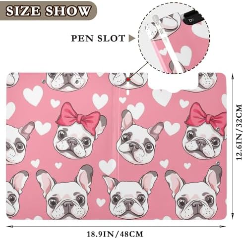 Kcldeci Clipboard Folder with French Bulldog Design