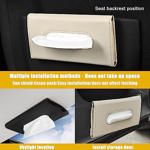 Gunhunt Car Tissue Holder with Leather Cover